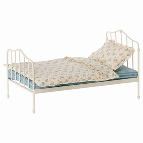 Maileg Miniature Bed, Mini - Blue
