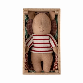 Maileg Pig in Box, Baby - Girl