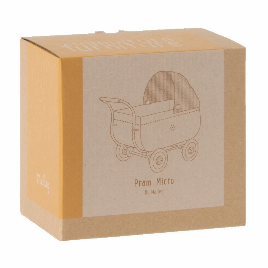 Maileg Pram, Micro - Yellow