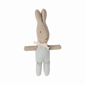 Maileg Rabbit, My - Light Blue Check