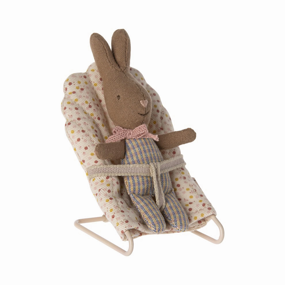 Maileg Rabbit, My - Rose/Blue Check