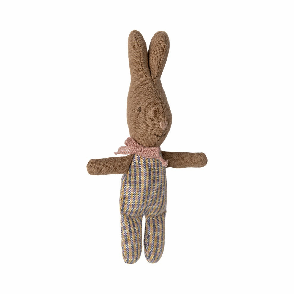 Maileg Rabbit, My - Rose/Blue Check