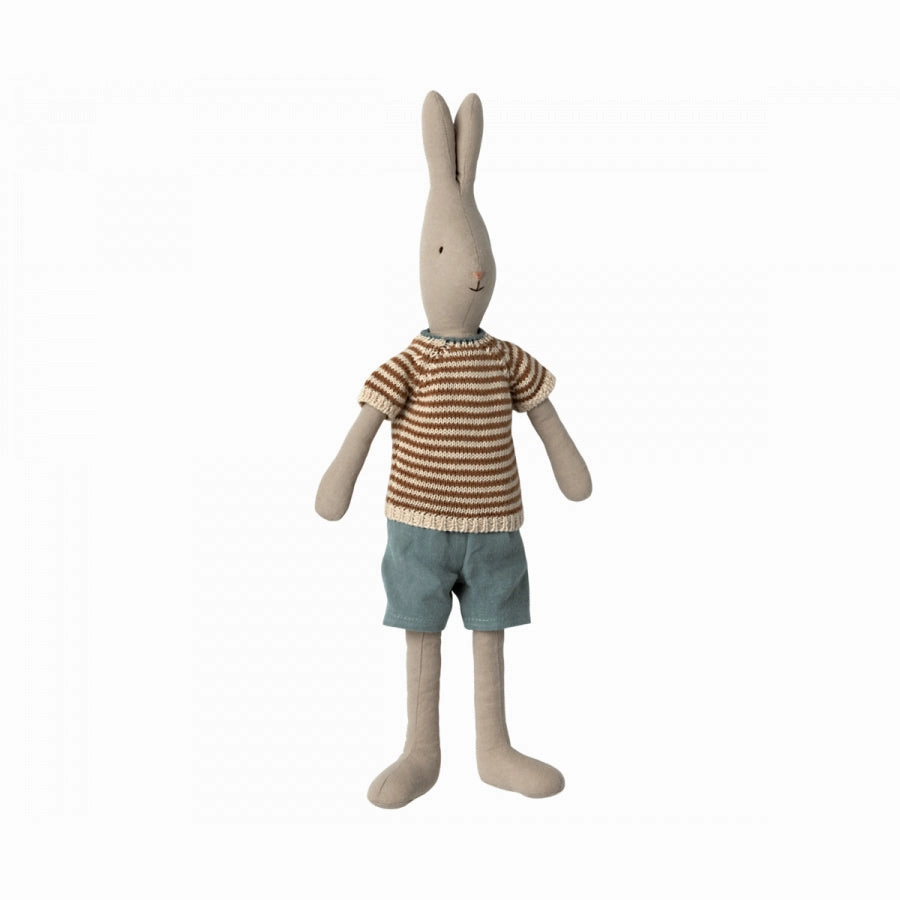 Maileg Rabbit Size 3, Classic - Knitted Shirt and Shorts