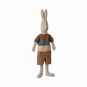 Maileg Rabbit Size 4, Classic - Knitted Shirt and Shorts