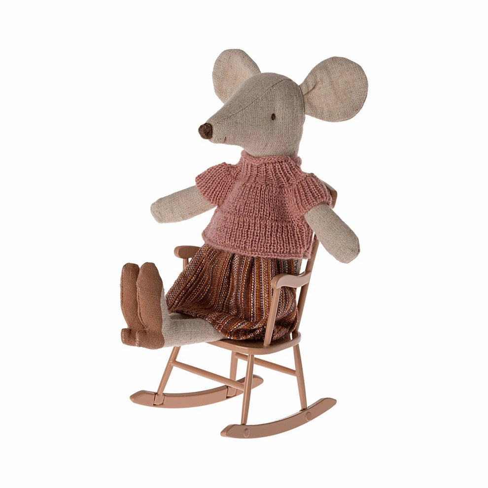 Maileg Rocking Chair, Mouse - Dark Powder