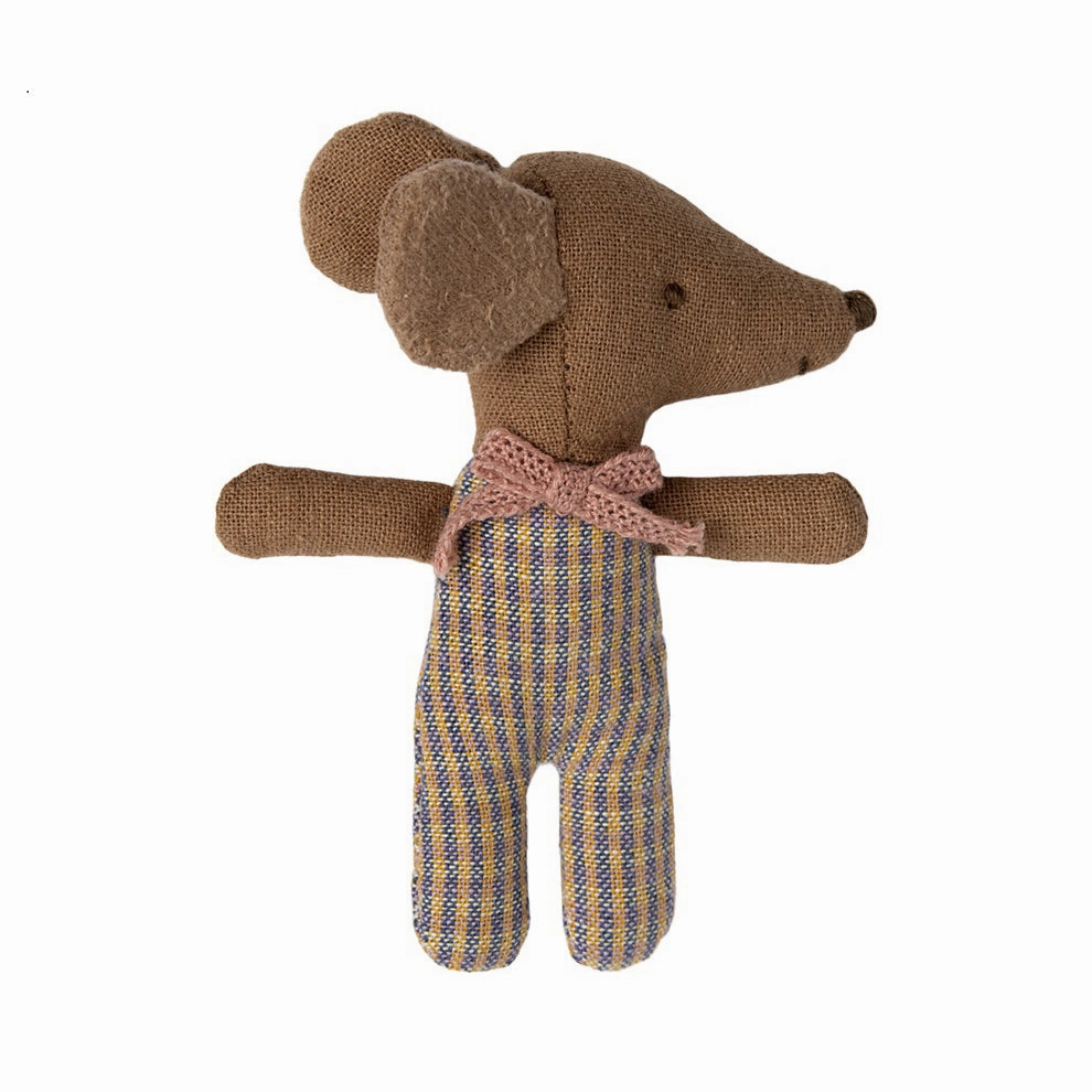 Maileg Sleepy Wakey Baby Mouse in Matchbox - Rose