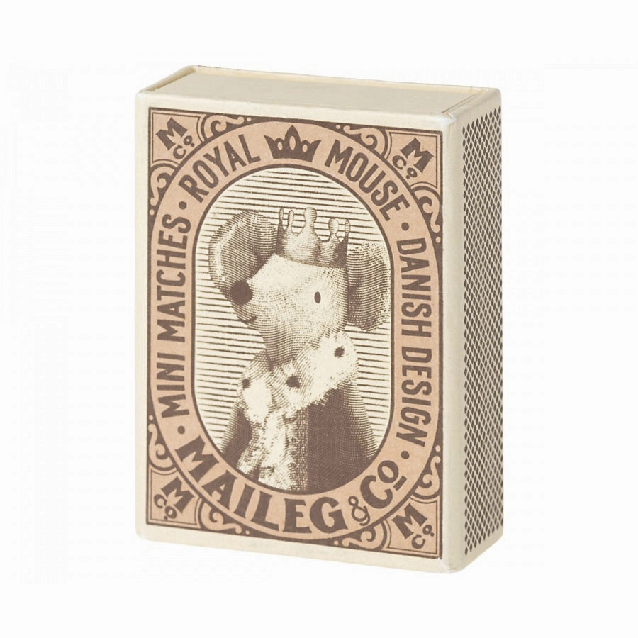 Maileg Sleepy/Wakey Baby Mouse in Matchbox - Rose
