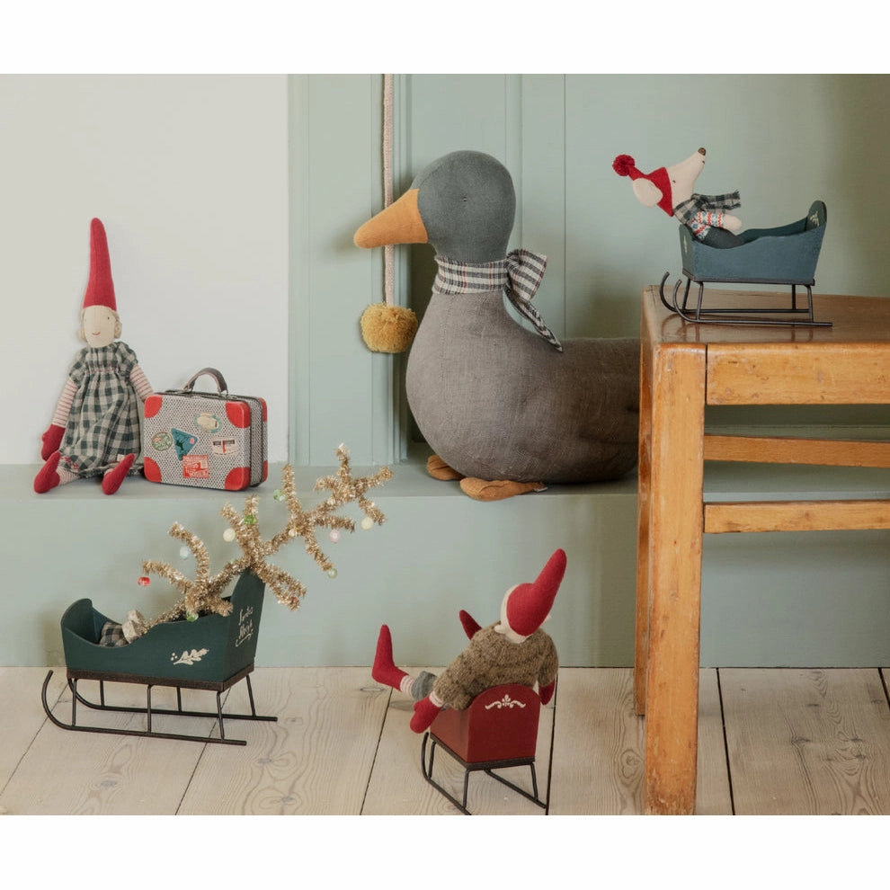 Maileg Sleigh, Mouse - Red