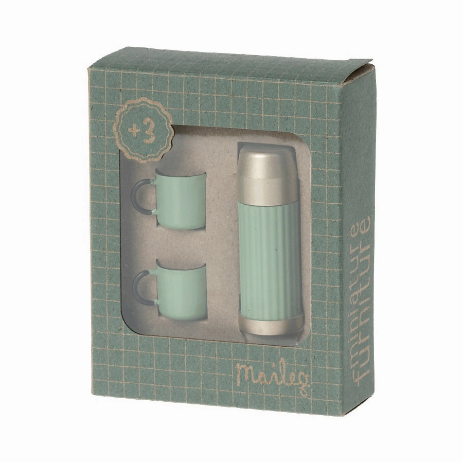 Maileg Thermos and Cups - Mint