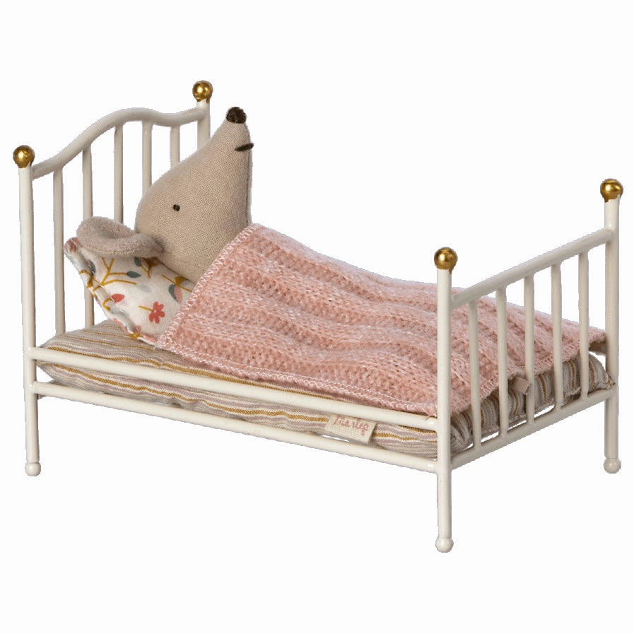 Maileg Vintage Bed, Mouse Off White