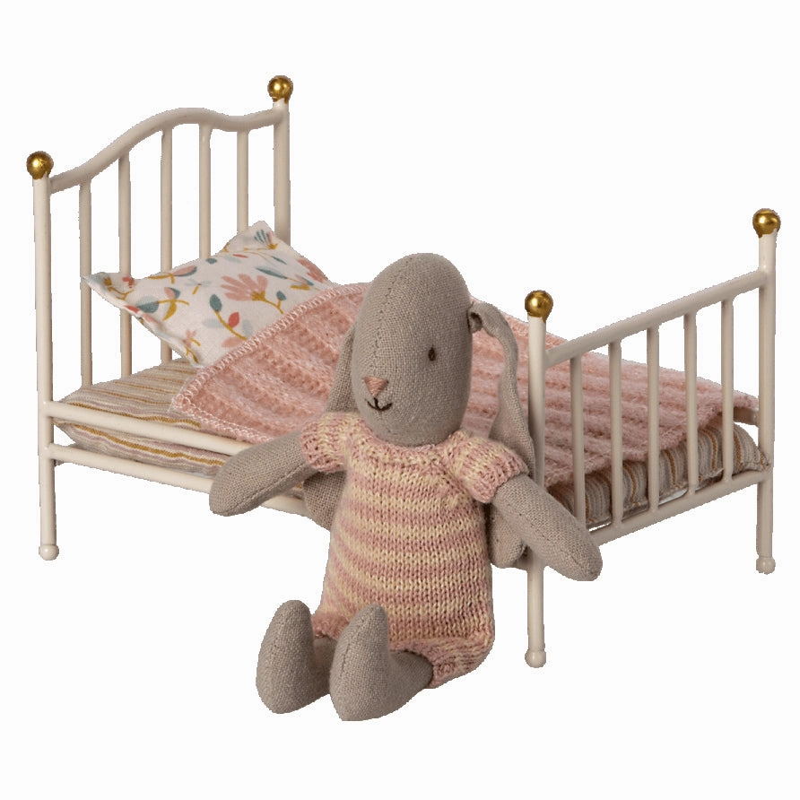 Maileg Vintage Bed, Mouse Off White