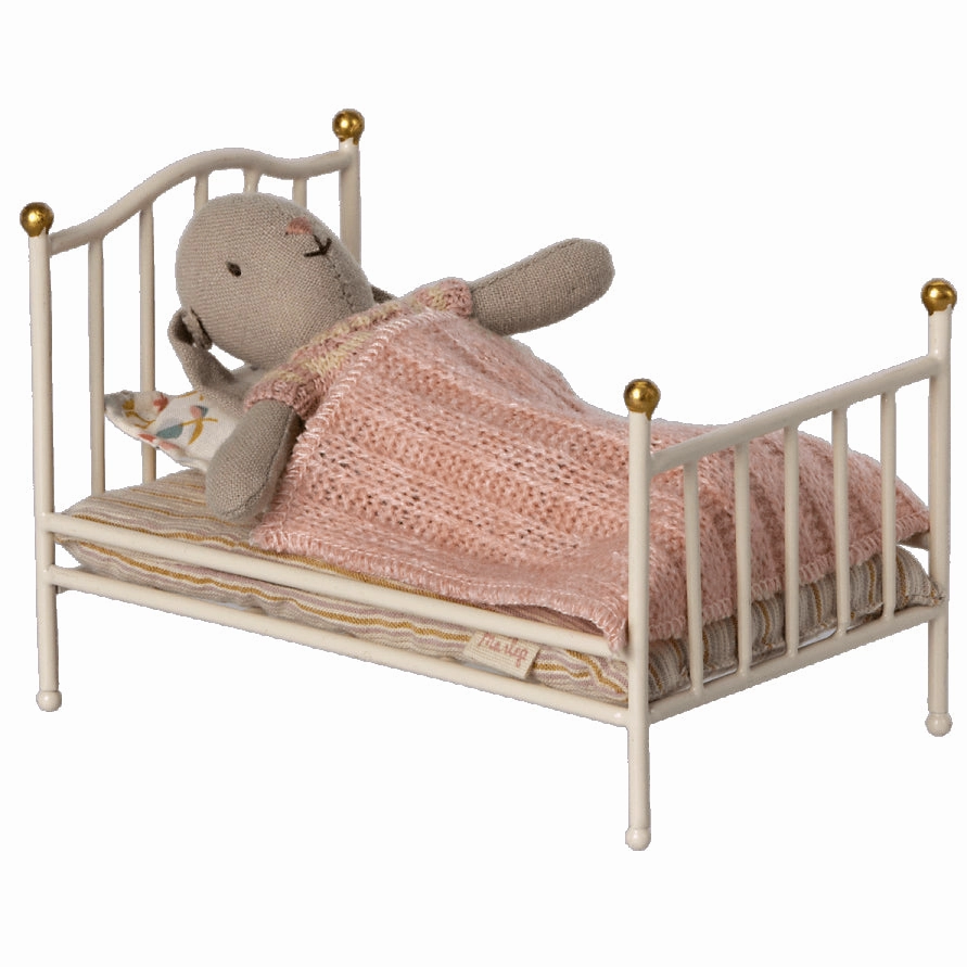 Maileg Vintage Bed, Mouse Off White