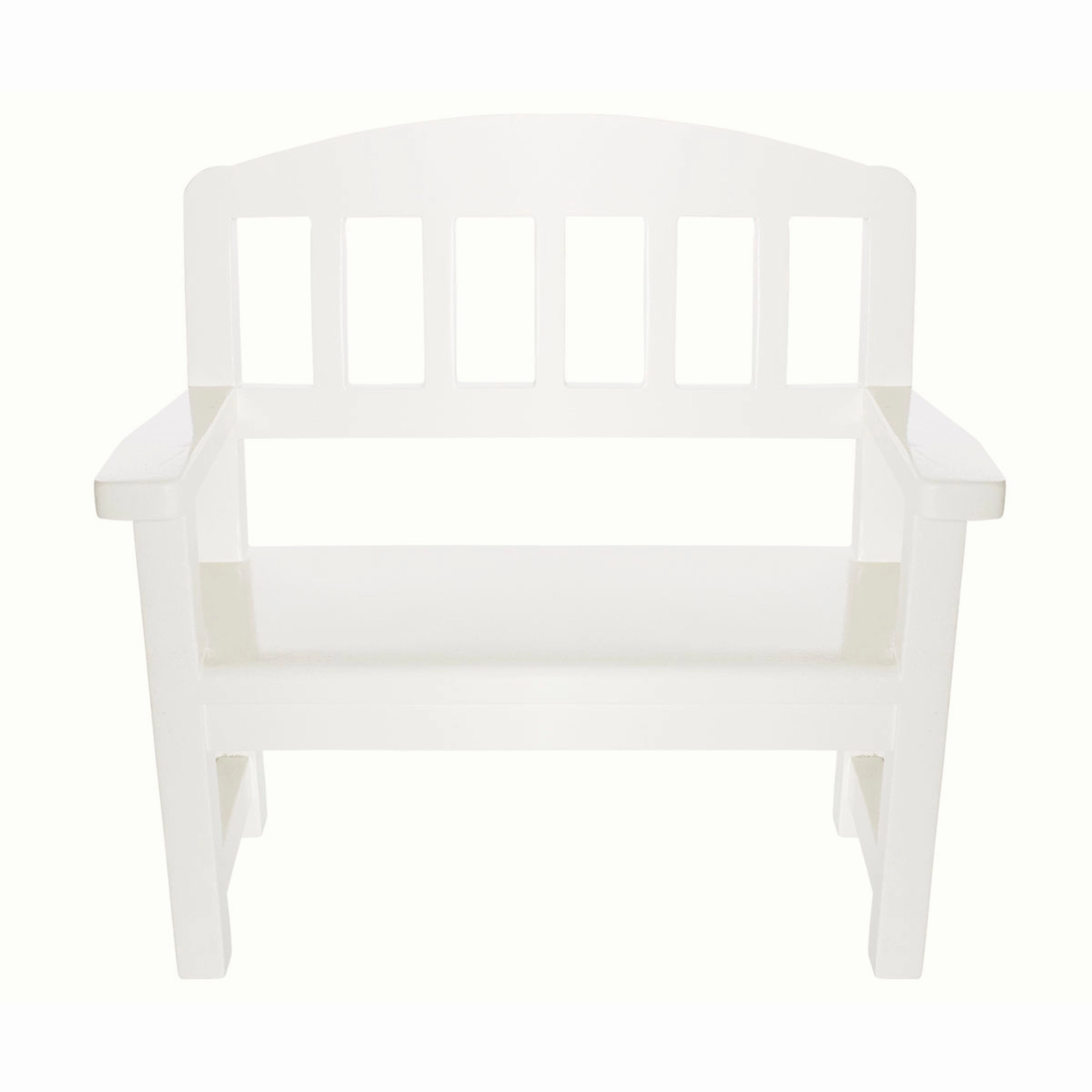 Maileg Wooden Bench Off White
