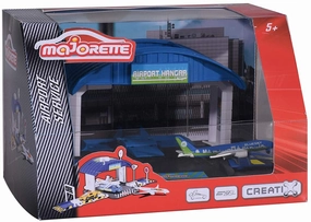MAJORETTE -  AIRPORT PLAYSET CREATIX AIRPORT HANGAR 1 AIRPLANE