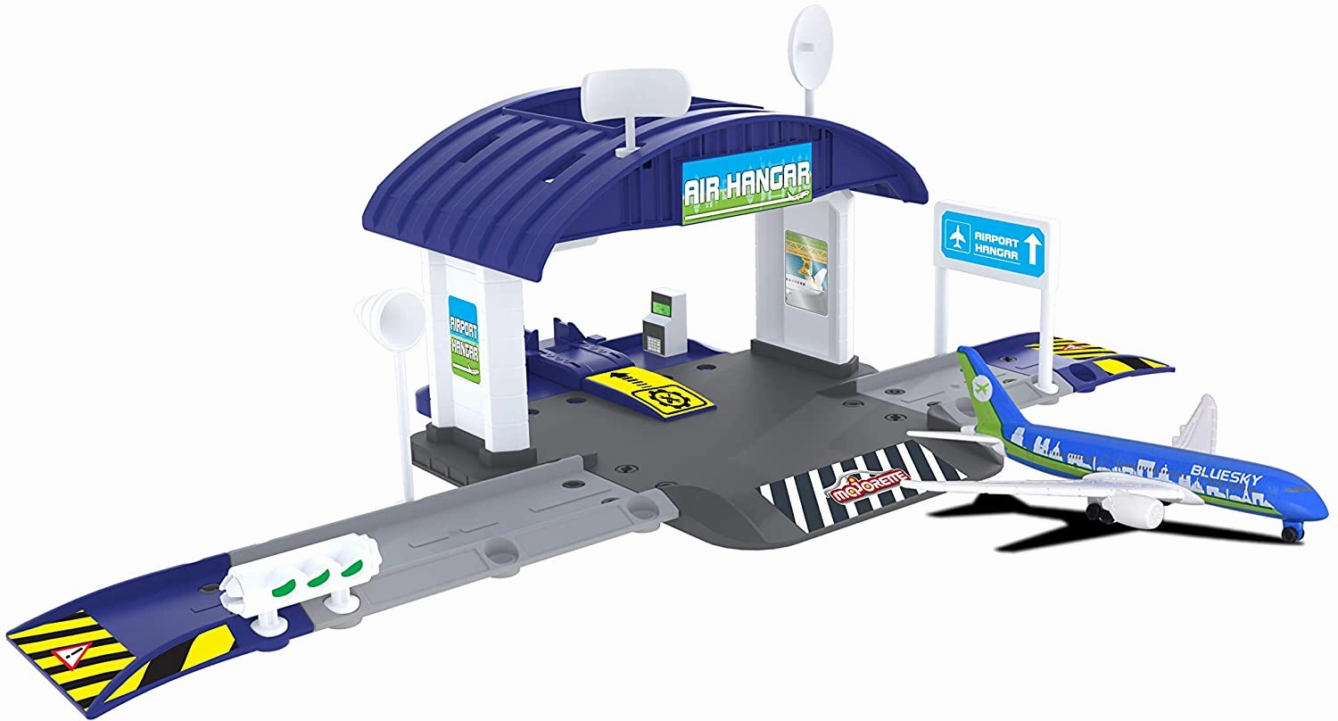 MAJORETTE -  AIRPORT PLAYSET CREATIX AIRPORT HANGAR 1 AIRPLANE
