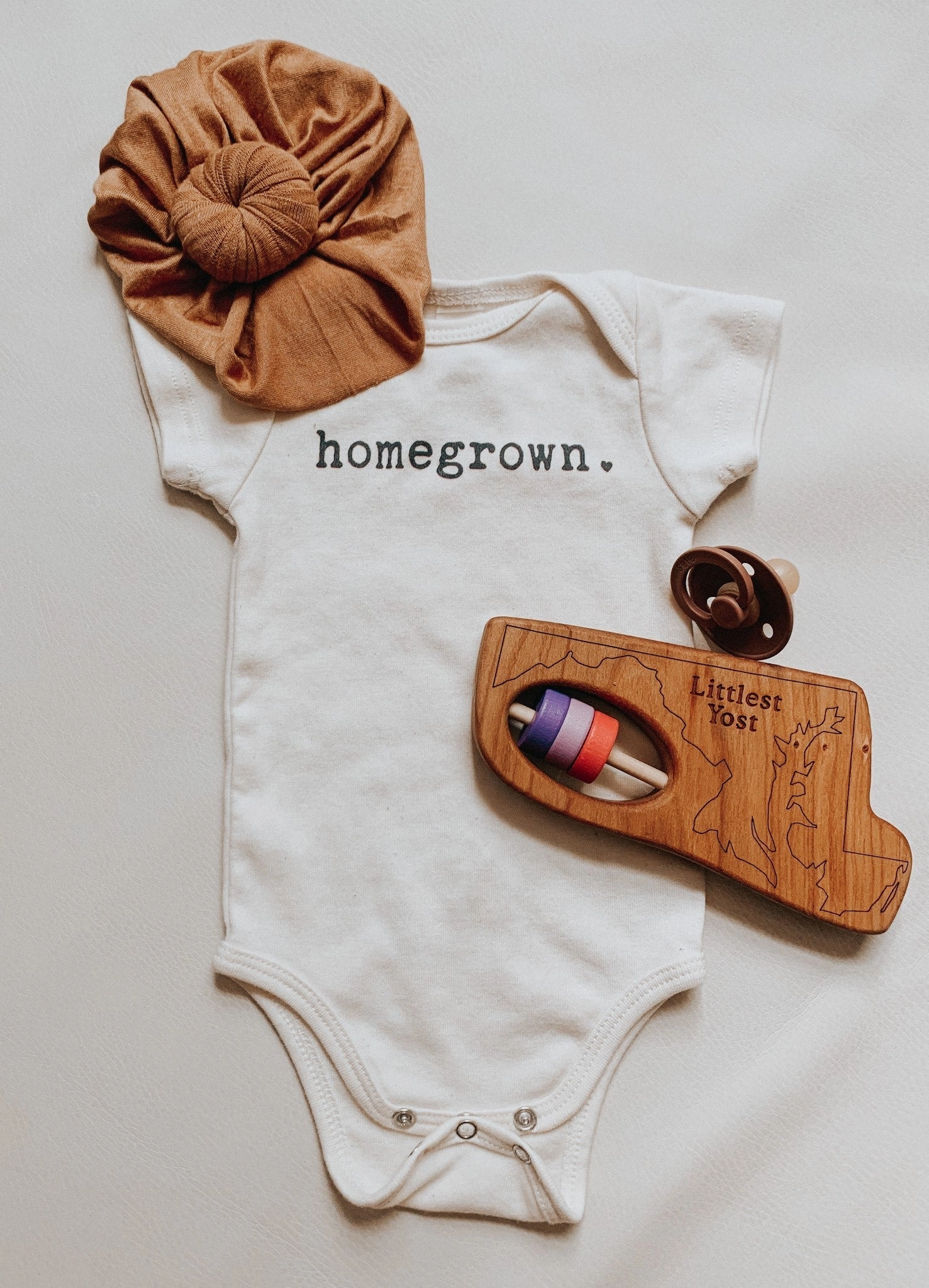 Maryland State Wooden Baby Rattle