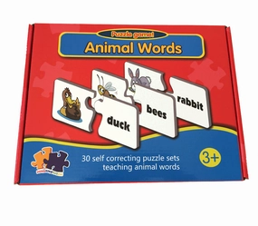 Matching Animal Words puzzle