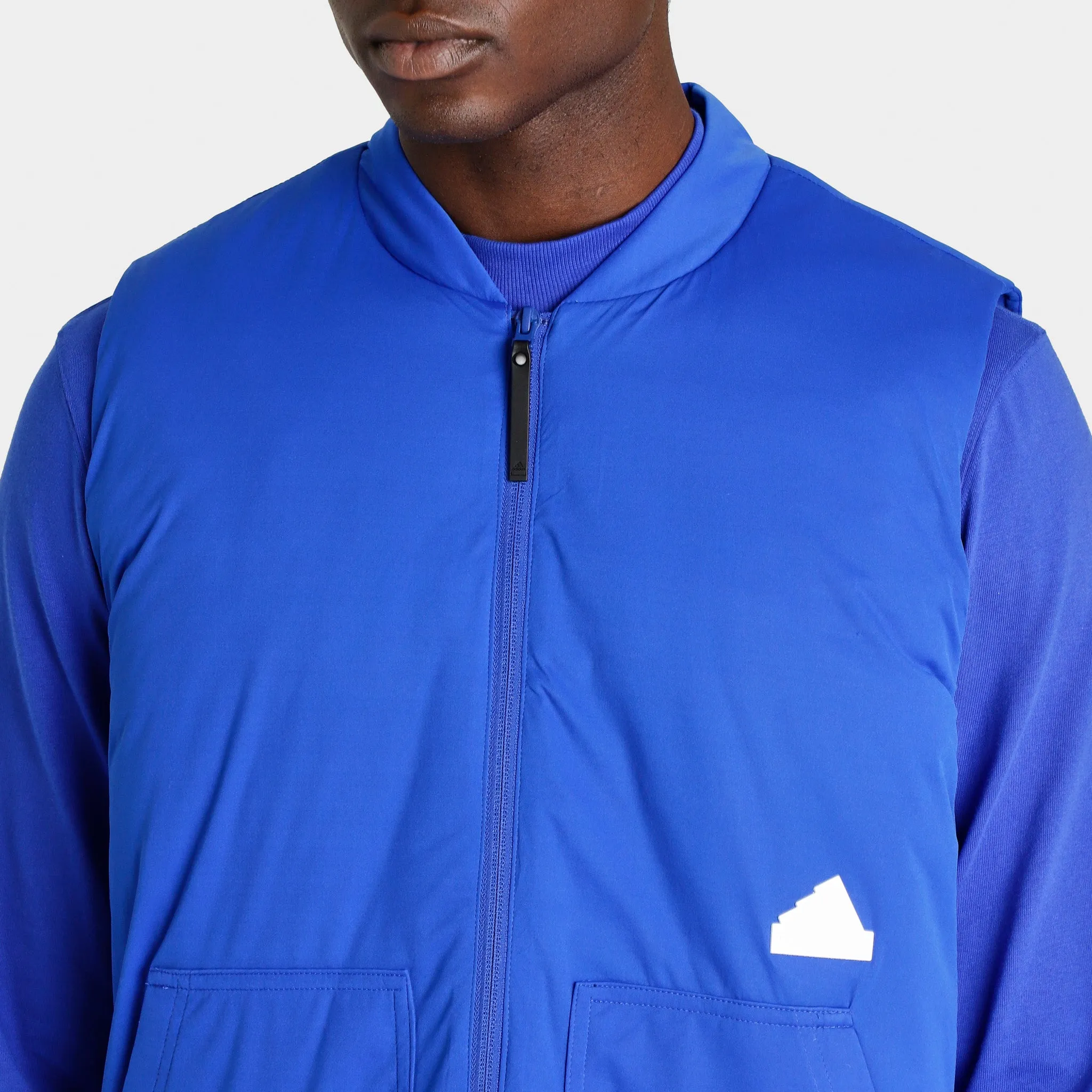 Mens Adidas adidas Sportswear Puffer Vest / Semi Lucid Blue