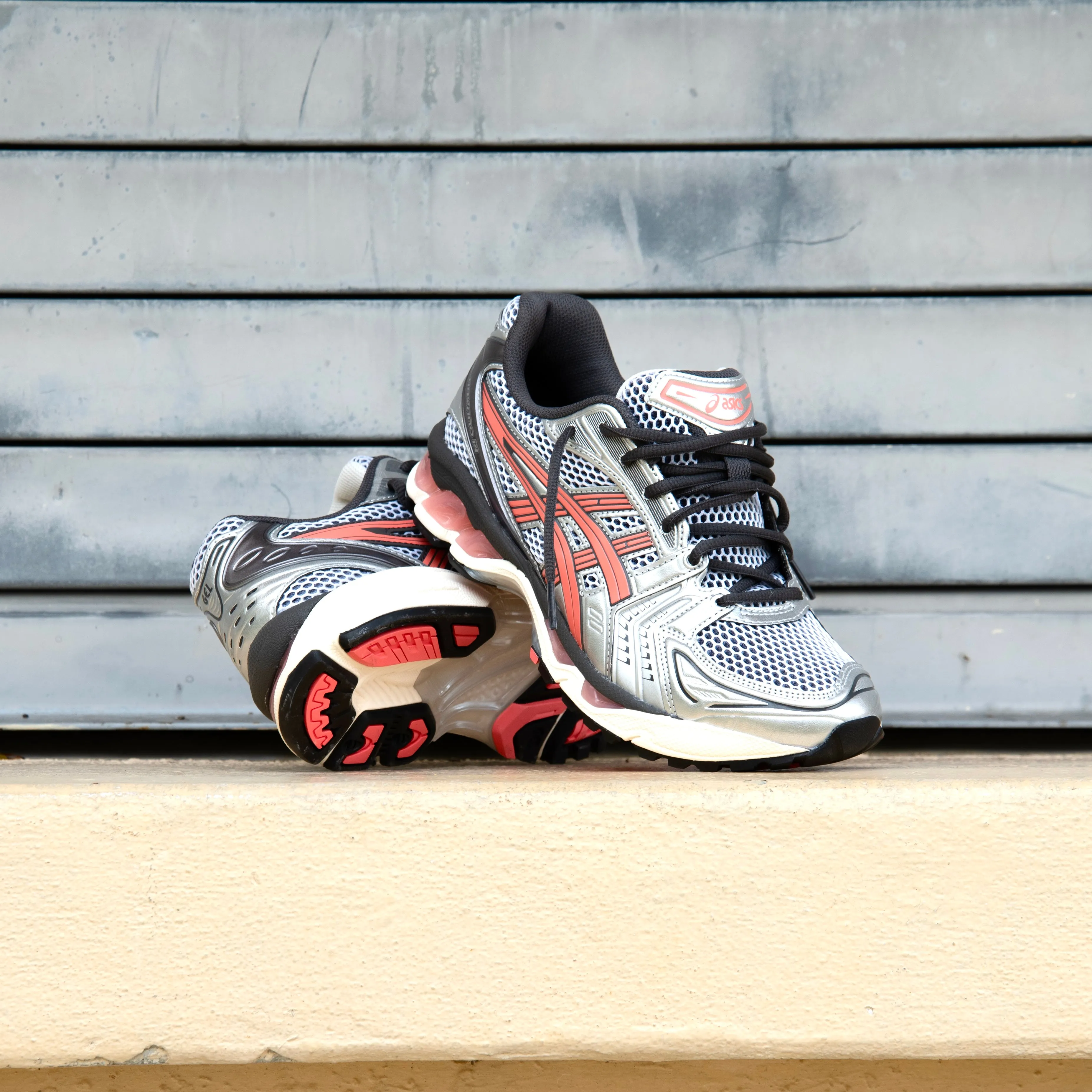 Mens Asics Gel-Kayano 14 (White/Papaya) Asics Shoes