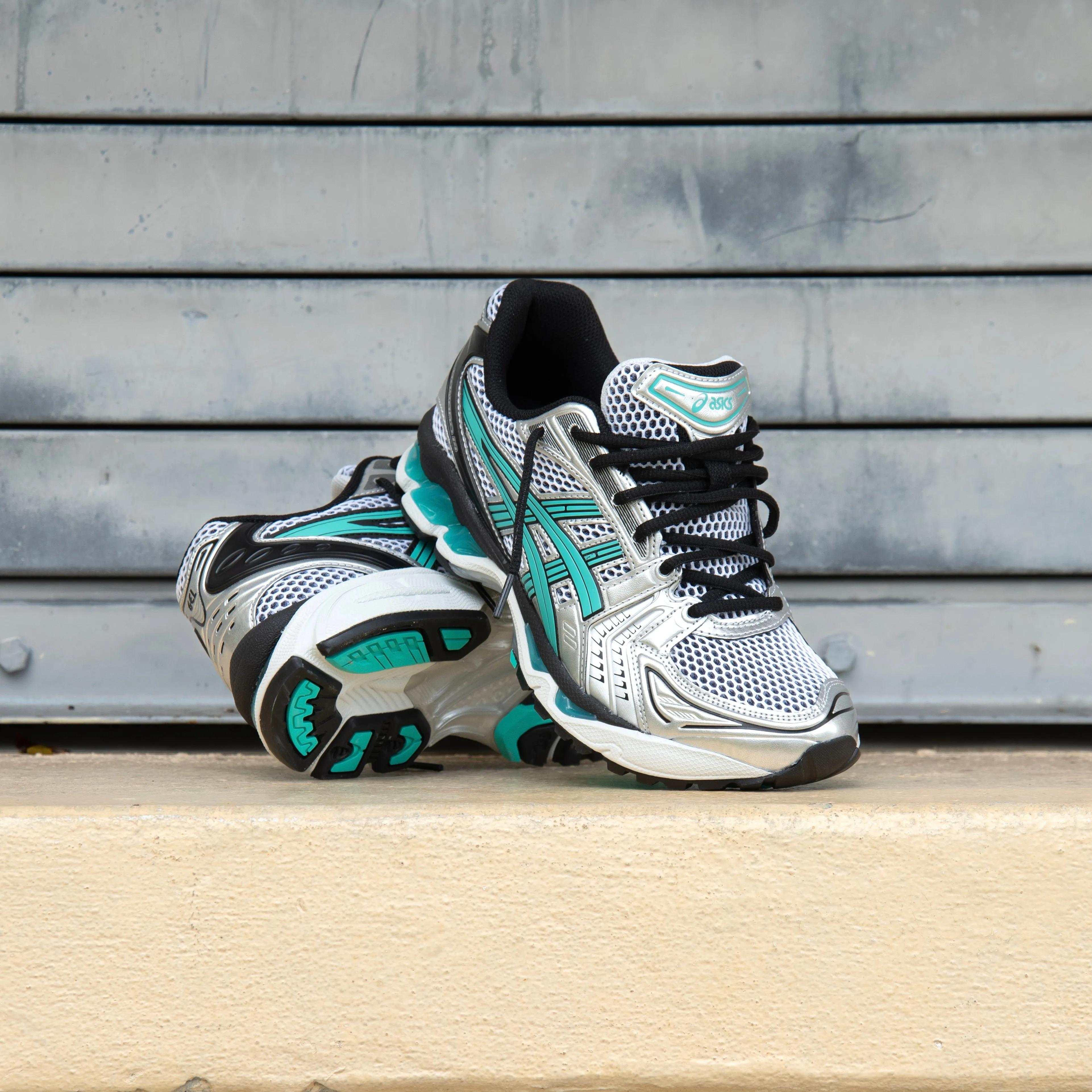 Mens Asics Gel-Kayano 14 (White/Waterfall)