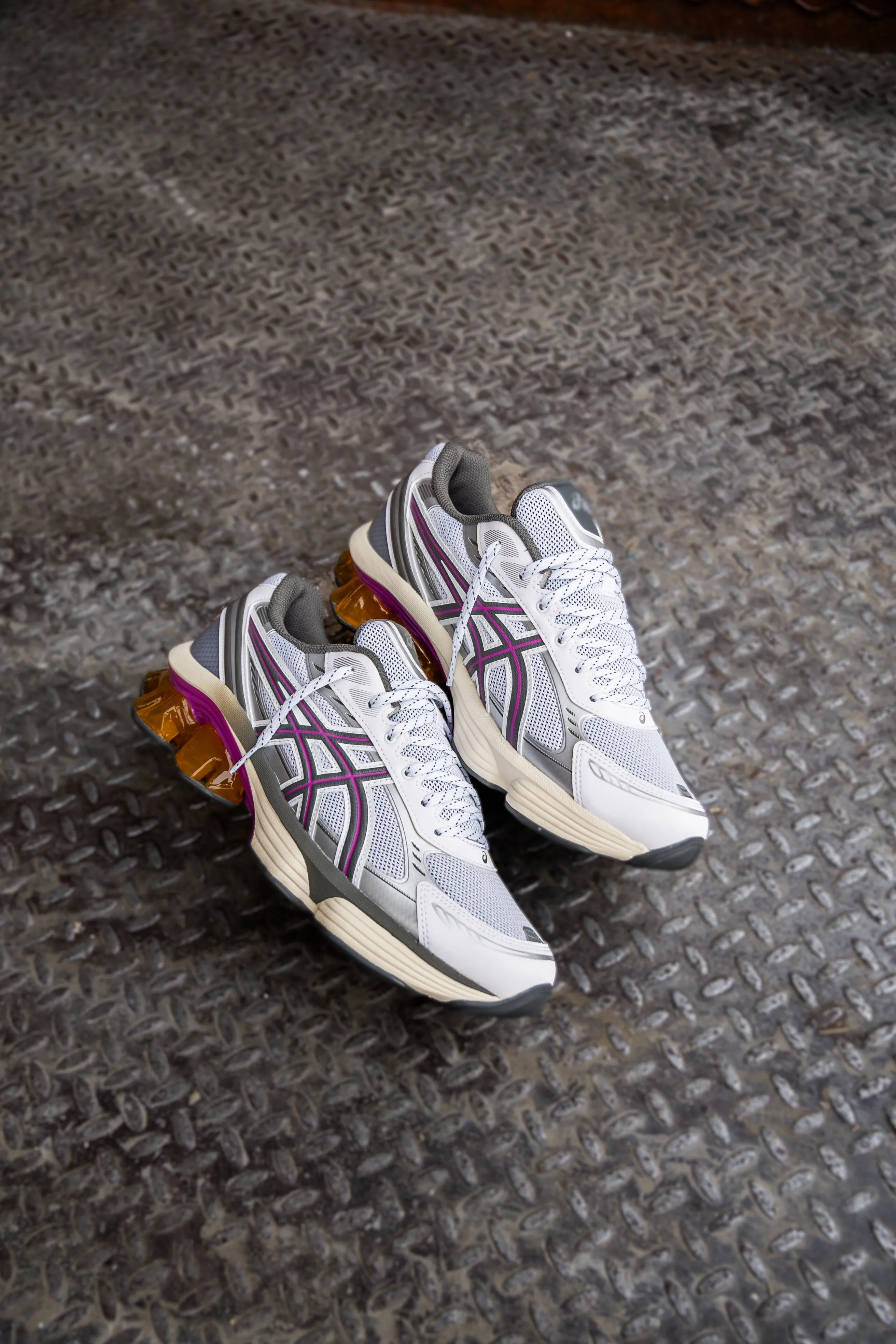 Mens Asics Gel-Kinetic Fluent (White/Truffle Grey) Asics Shoes