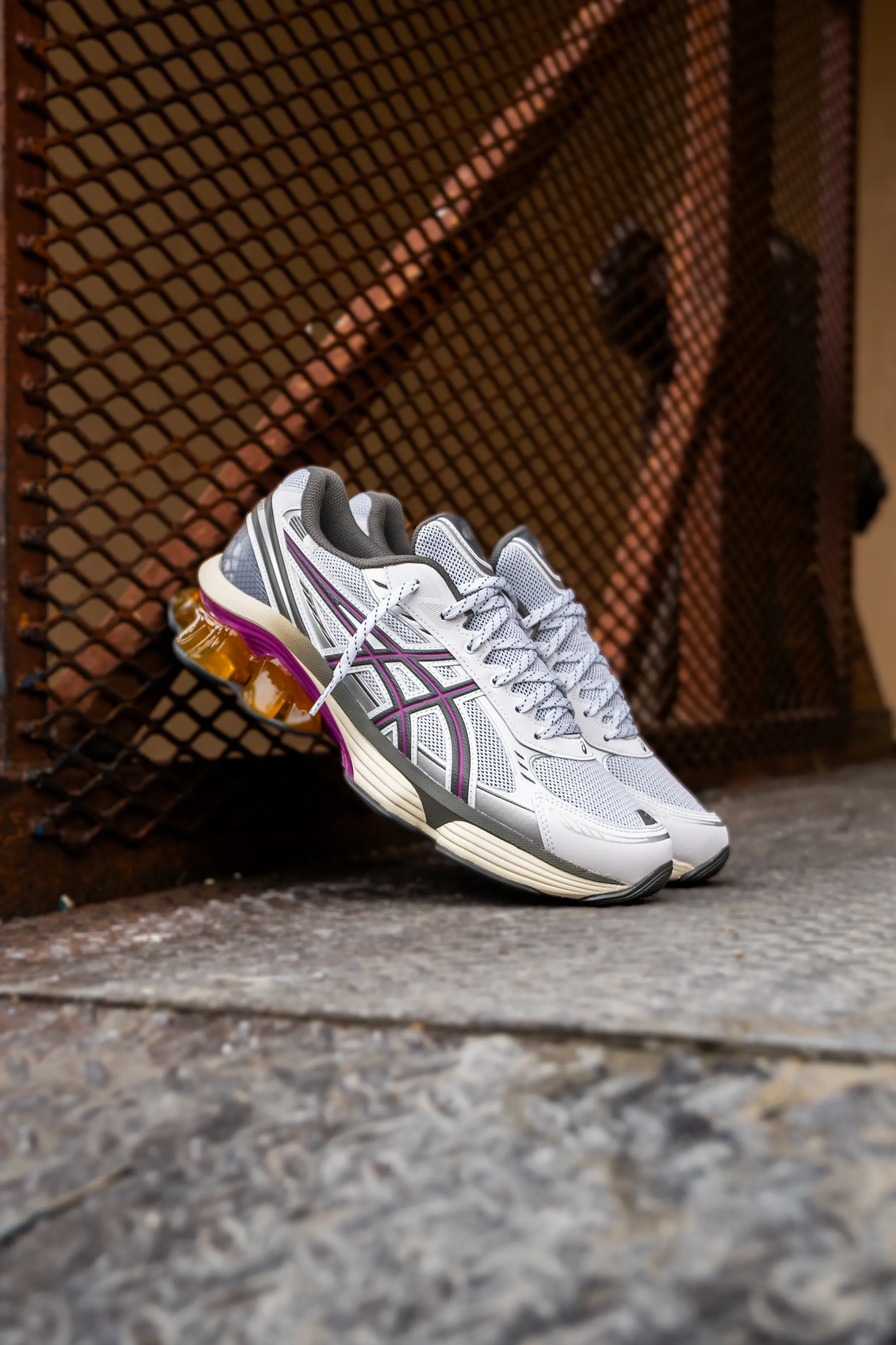 Mens Asics Gel-Kinetic Fluent (White/Truffle Grey) Asics Shoes