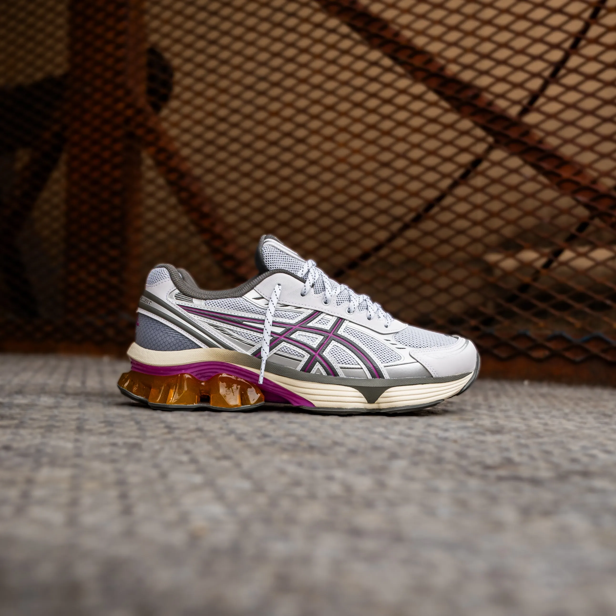 Mens Asics Gel-Kinetic Fluent (White/Truffle Grey) Asics Shoes