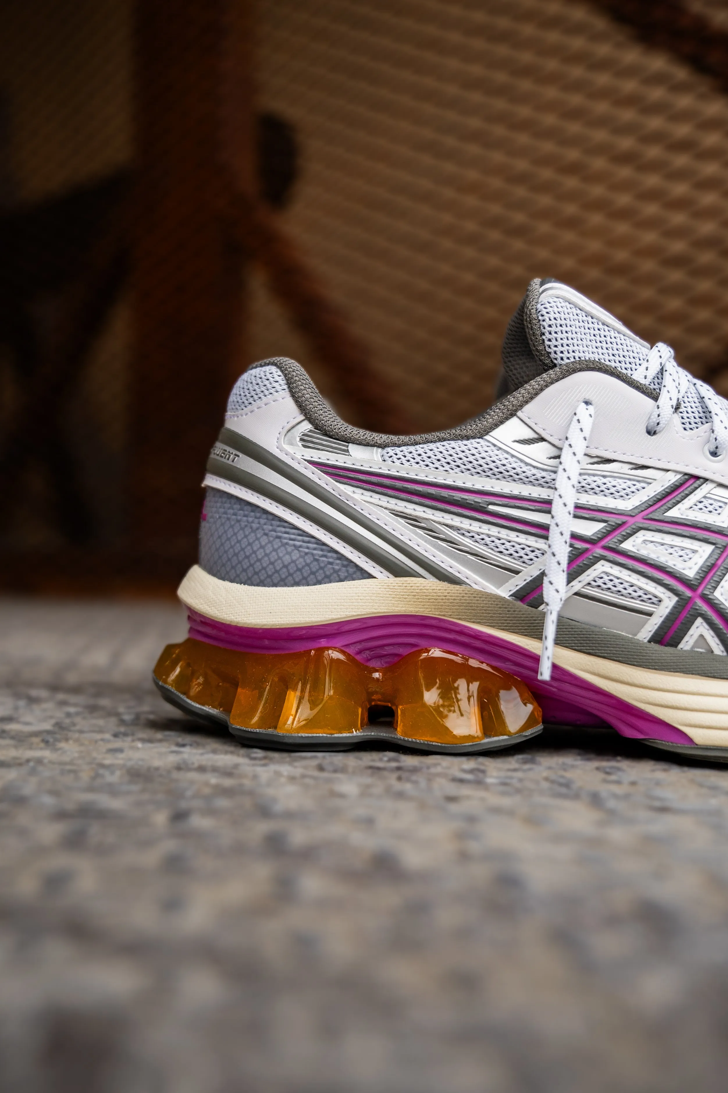 Mens Asics Gel-Kinetic Fluent (White/Truffle Grey) Asics Shoes