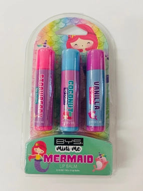 Mermaid 3 pk lip balm BYS