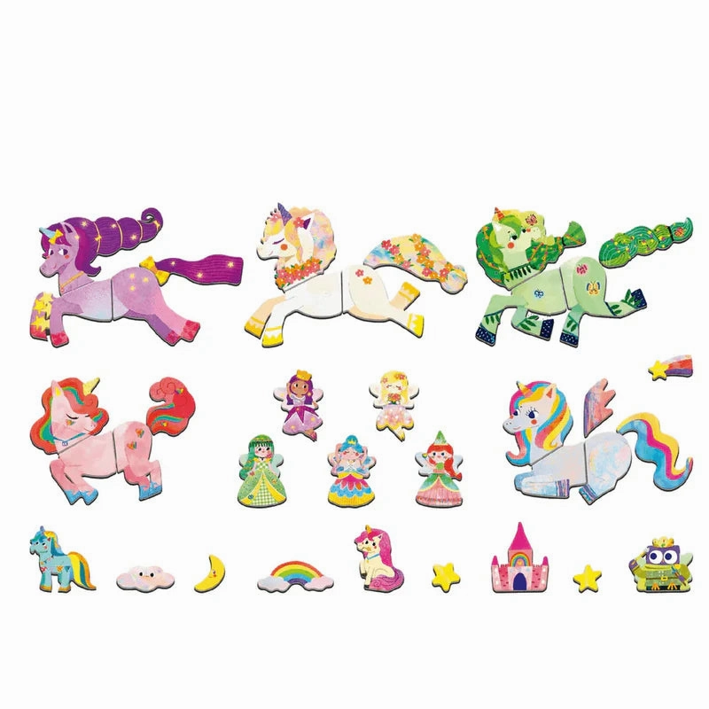 MIEREDU Travel Magnetic Puzzle - Unicorns
