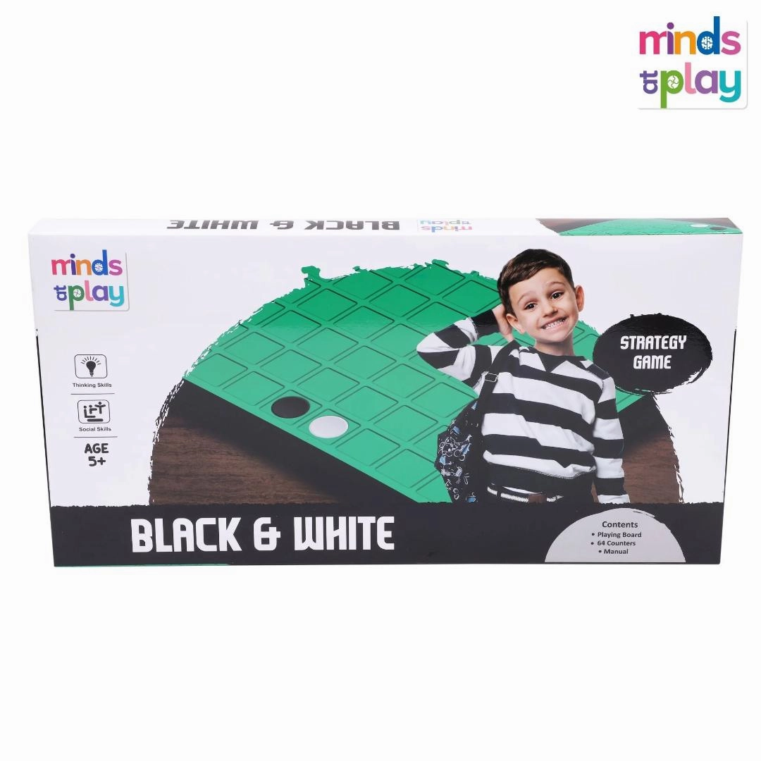 Minds At Play - Black & White Reversi Game Multicolour
