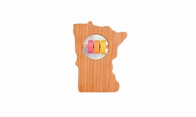 Minnesota Wooden Baby Rattle