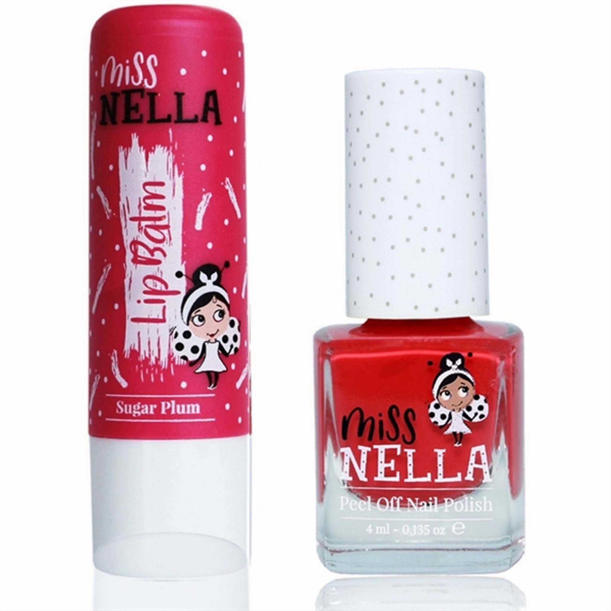Miss Nella Lip Balm Sugar Plum   Nail Polish Cheery Macaroon