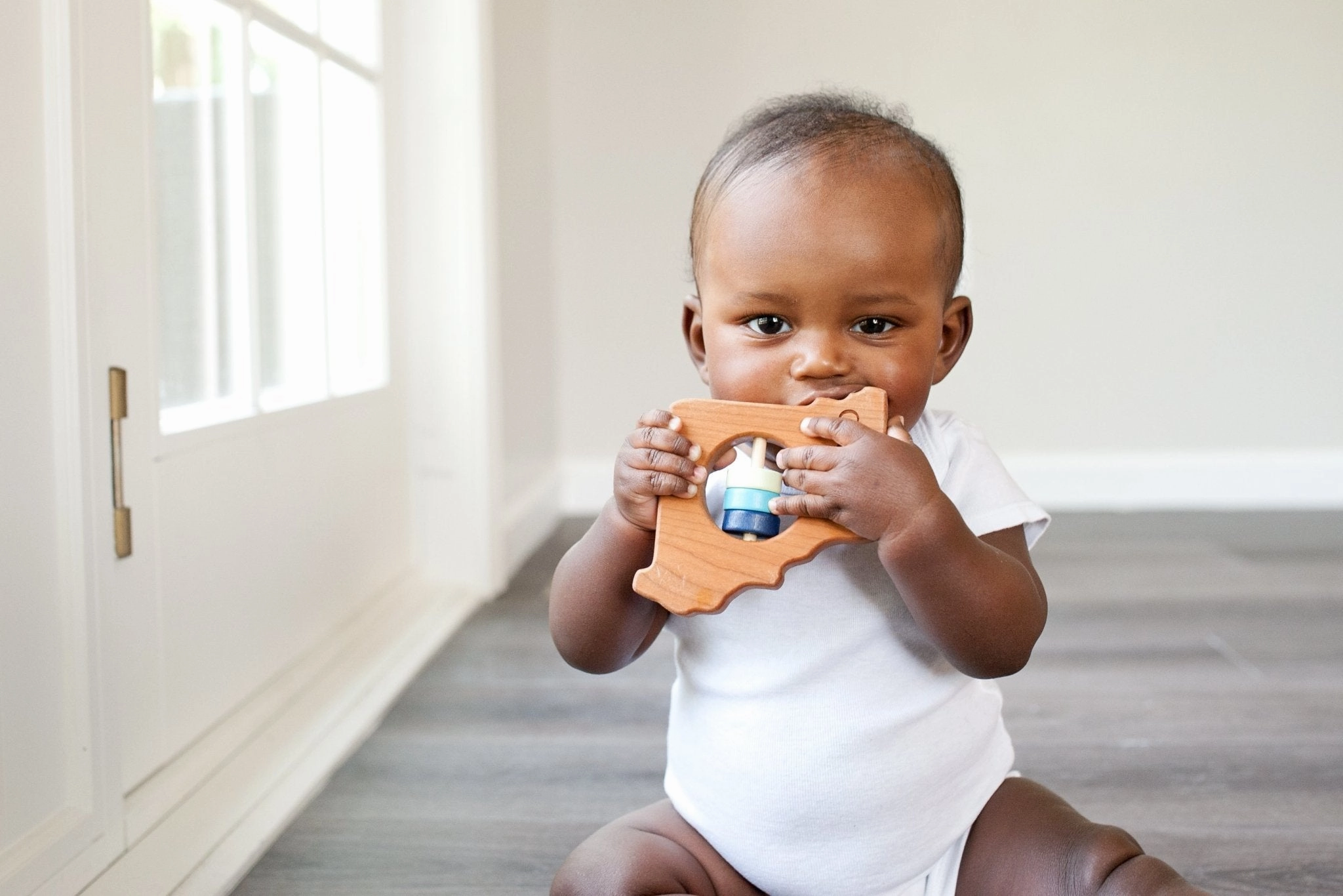 Missouri State Wooden Baby Rattle
