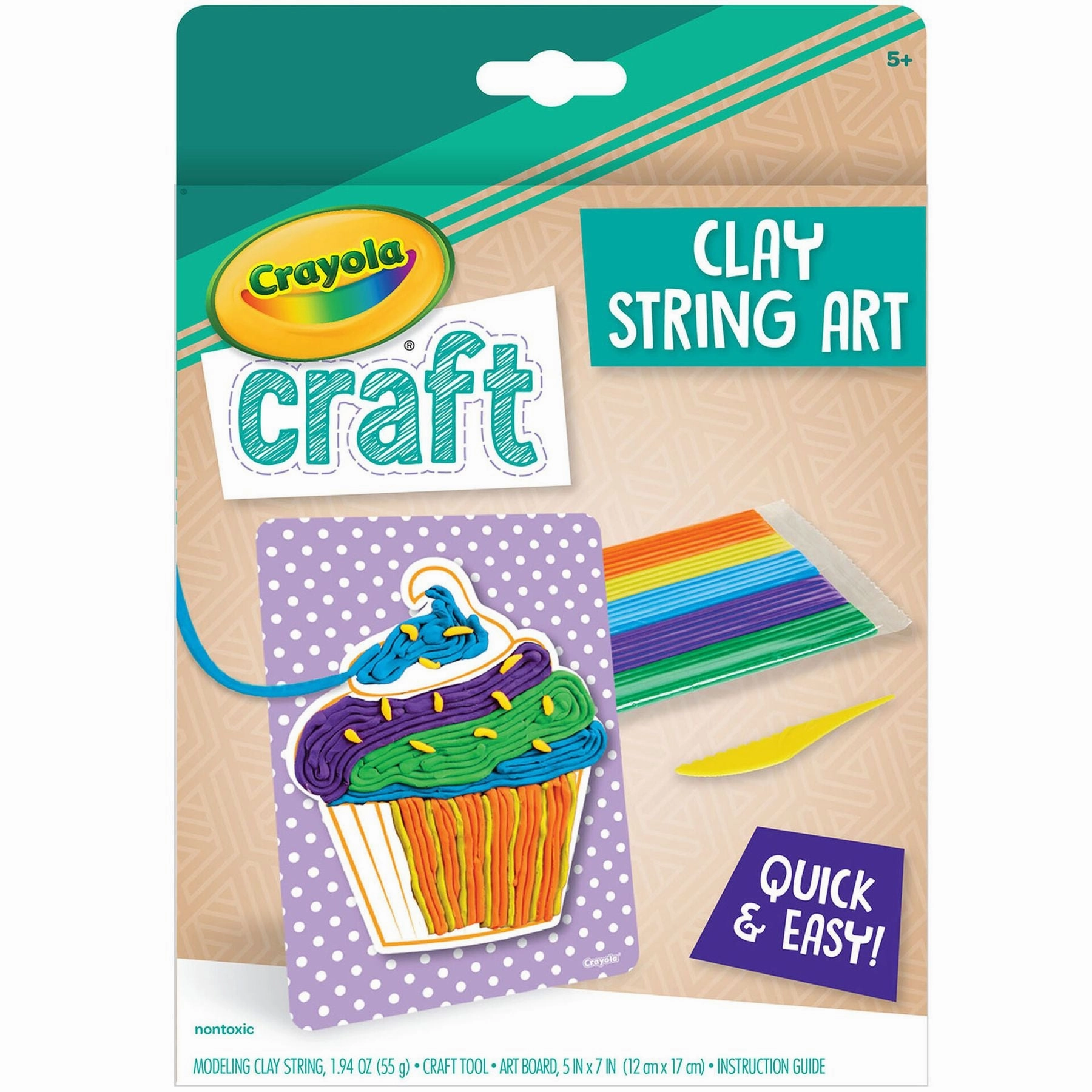 MODELING CLAY STRING ART,CUPCAKE