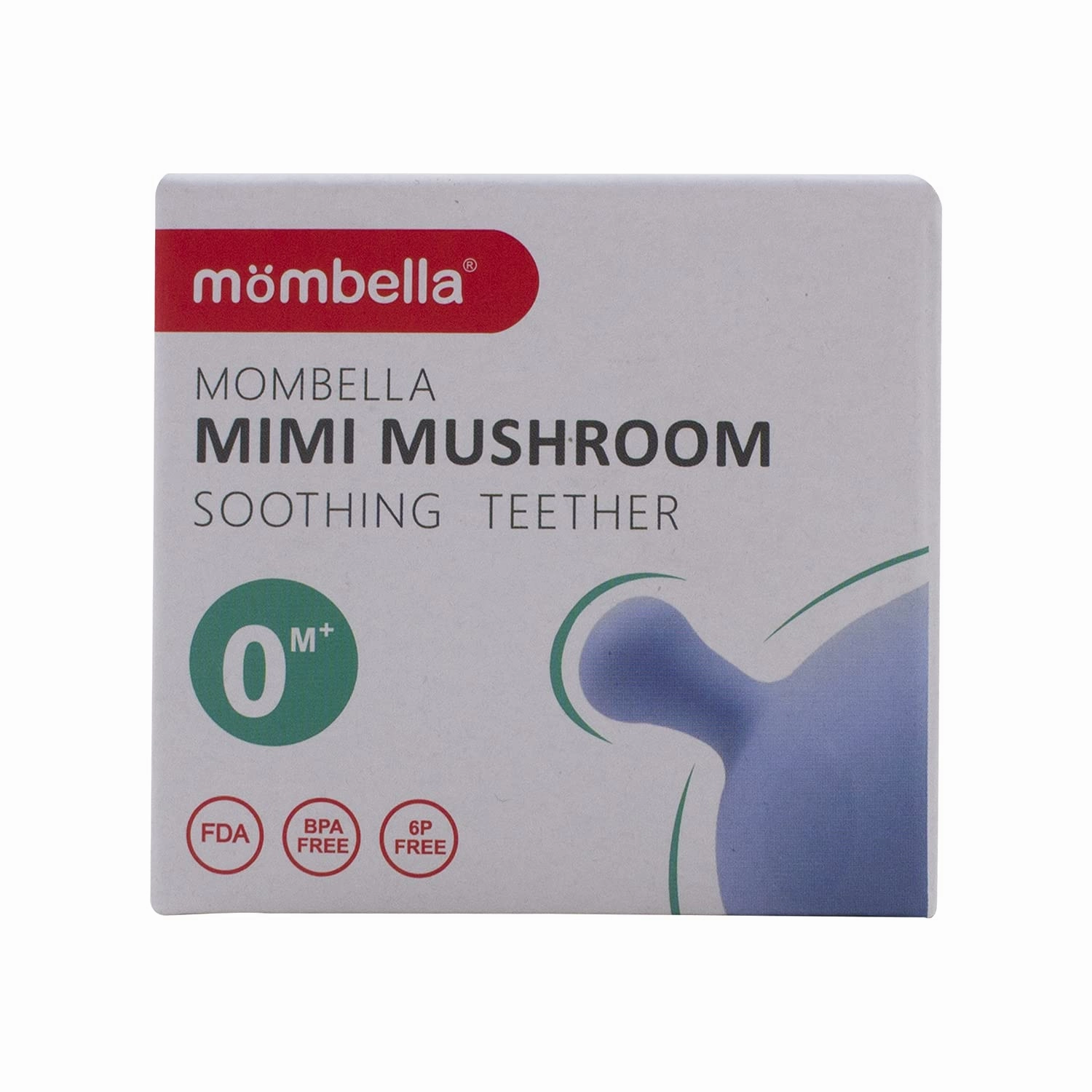 MOMBELLA MUSHROOM SOOTHING TEETHER-LIGTH BLUE