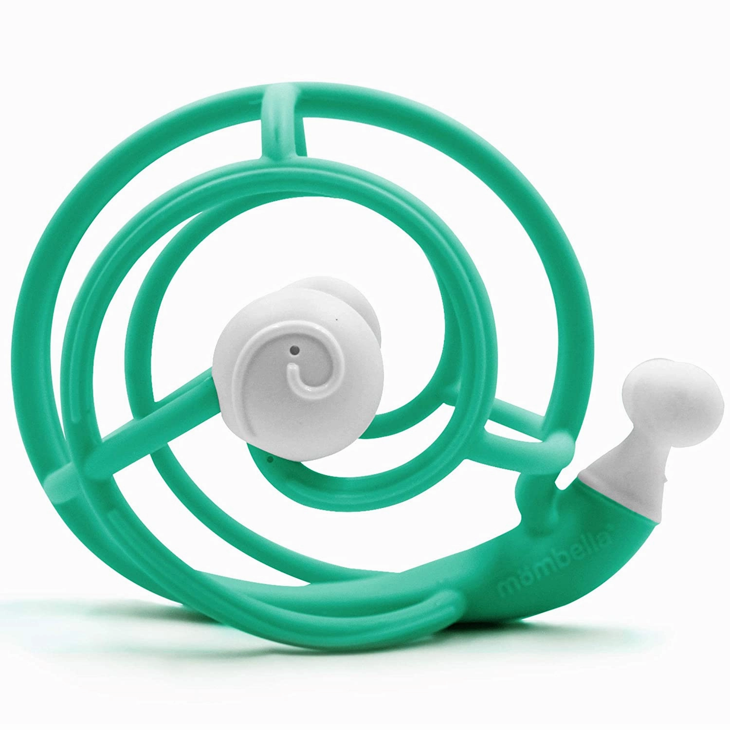 MOMBELLA SNAIL BABY TEETHING RATTLE-TEAL