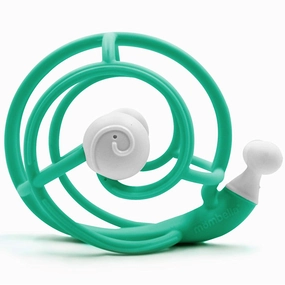 MOMBELLA SNAIL BABY TEETHING RATTLE-TEAL