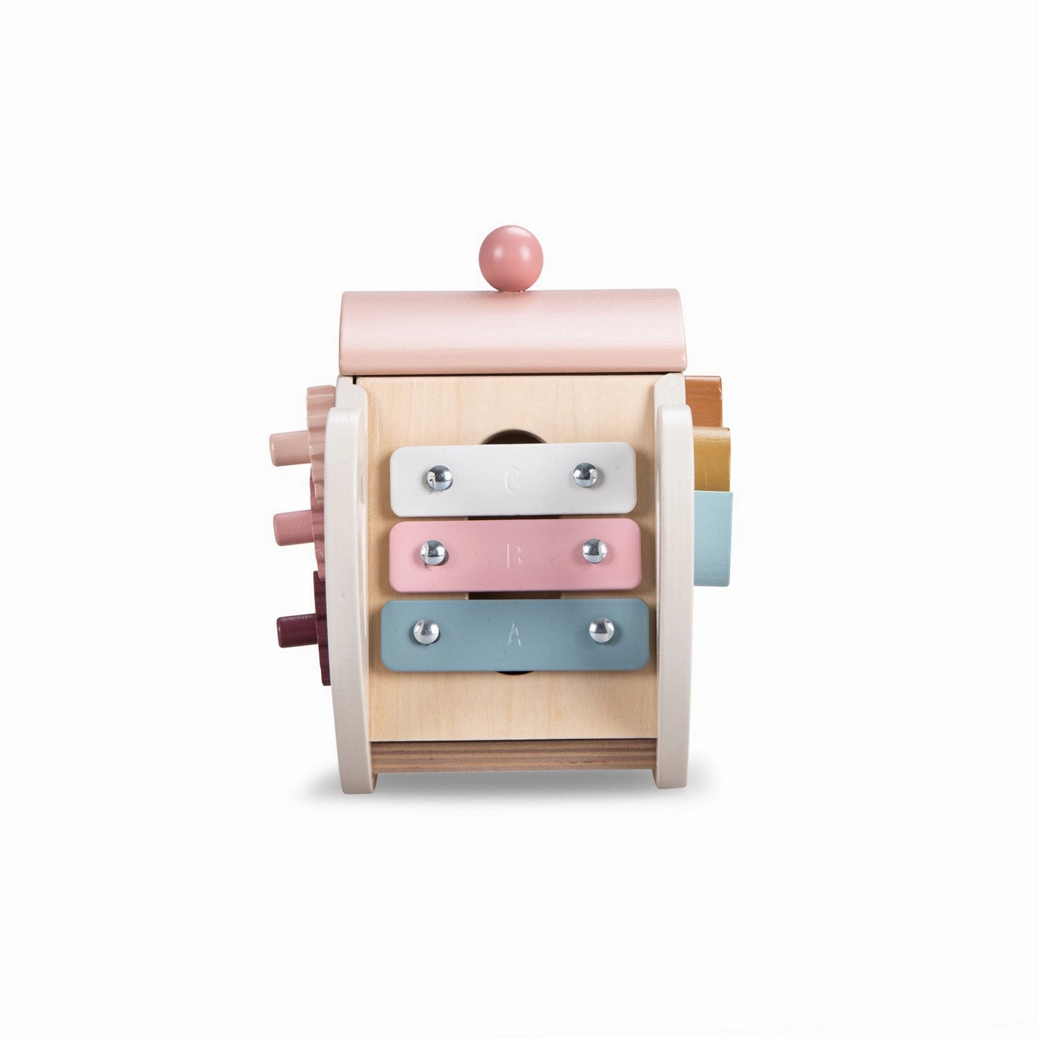 Moulin Roty Apres La Pluie Wooden Activity Teapot with 6 Activities Wooden Toy