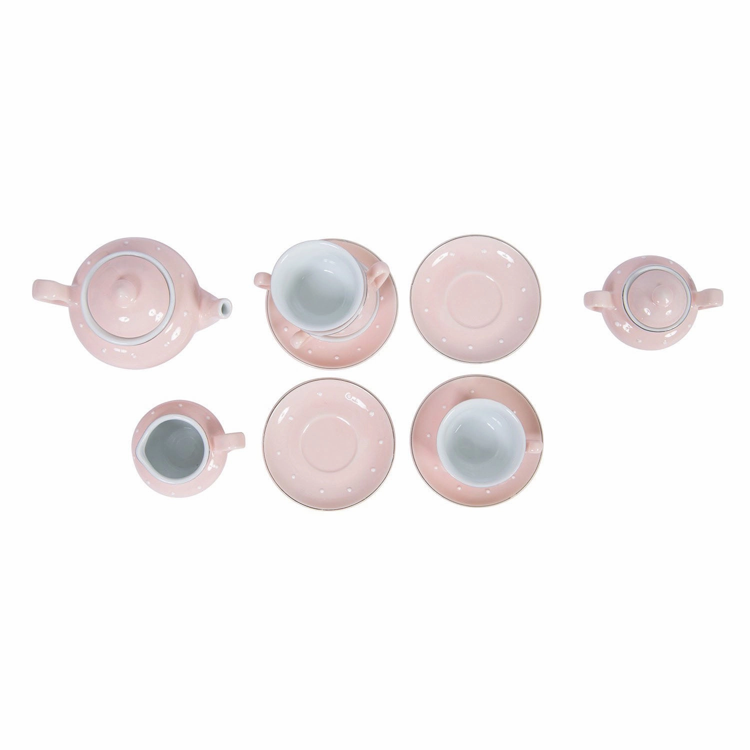 Moulin Roty Ceramic Tea Set Suitcase Pink