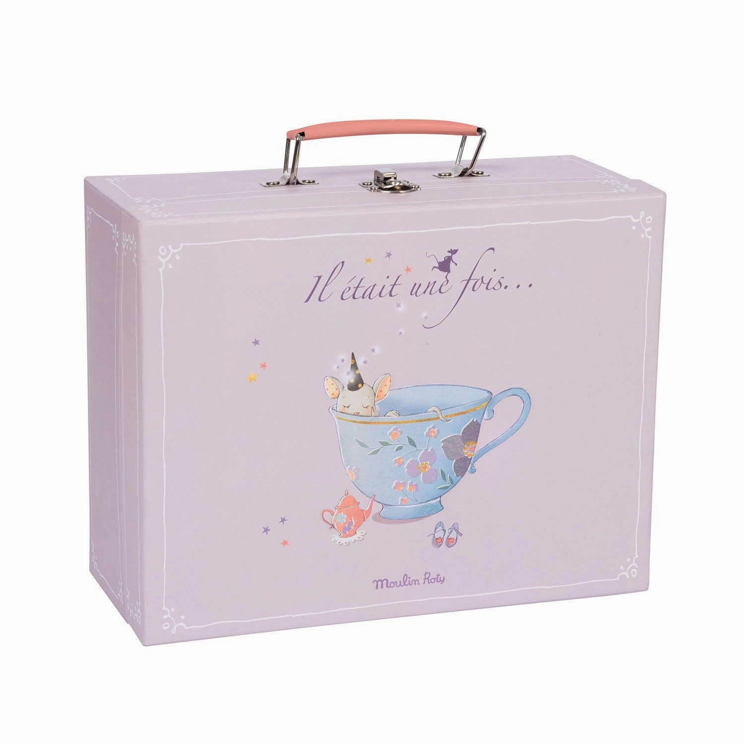 Moulin Roty Ceramic Tea Set Suitcase Pink