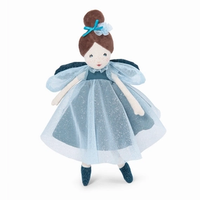 Moulin Roty Il tait Une Fois Once Upon A Time Little Blue Fairy Doll with French Fabrics