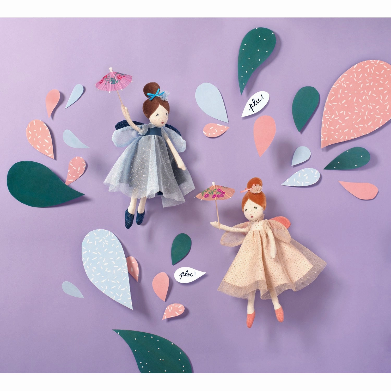 Moulin Roty Il tait Une Fois Once Upon A Time Little Pink Fairy Doll with French Fabrics
