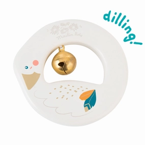 Moulin Roty Le Voyage D'olga Wood Ring Rattle Goose