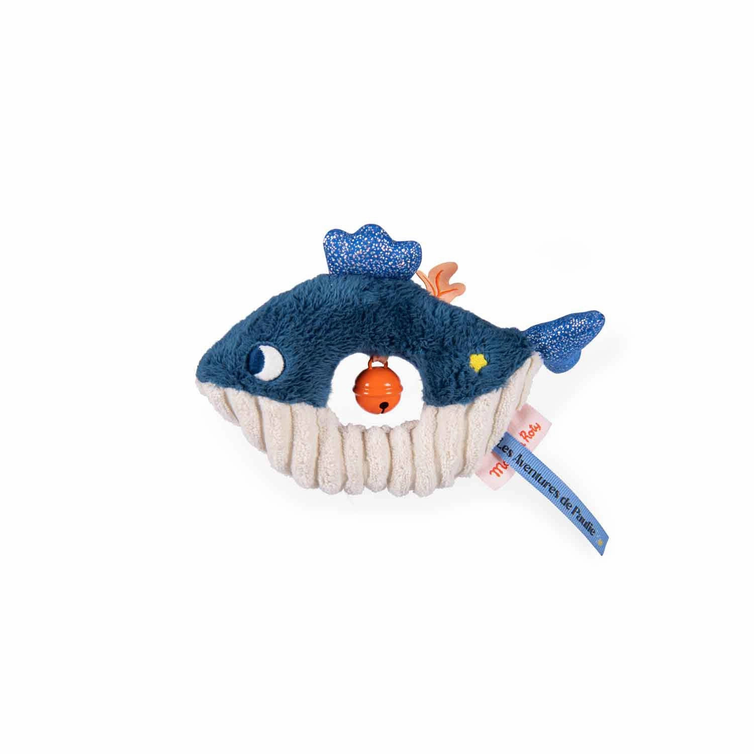 Moulin Roty Les Adventures De Paulie Whale Ring Rattle H16cm