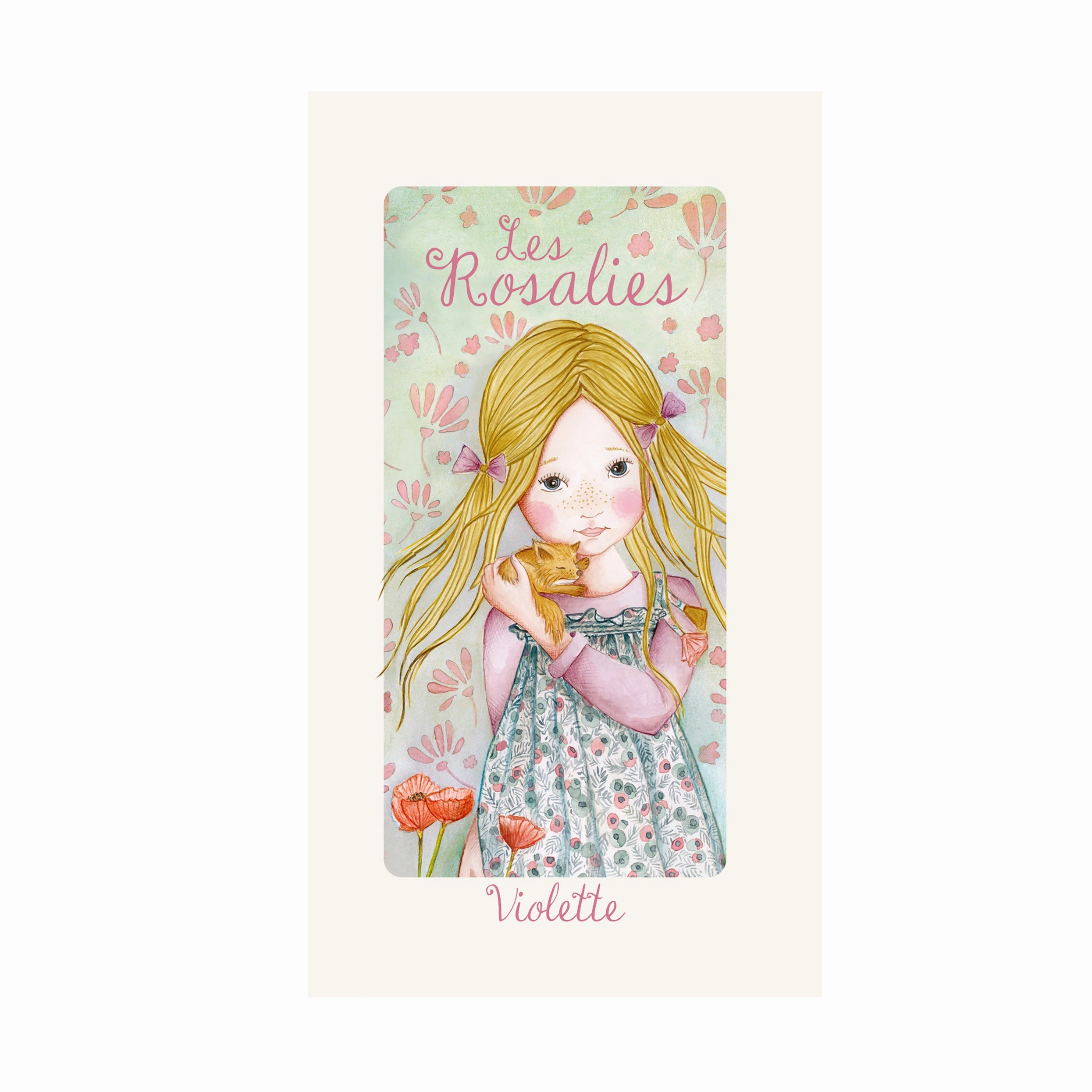Moulin Roty Les Rosalies Violette Cm Soft & Stylish 45cm Doll with French Fashion Fabrics