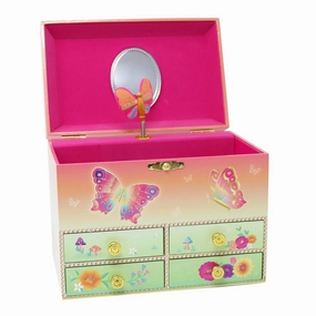 Musical Jewellery box Butterfly rainbow