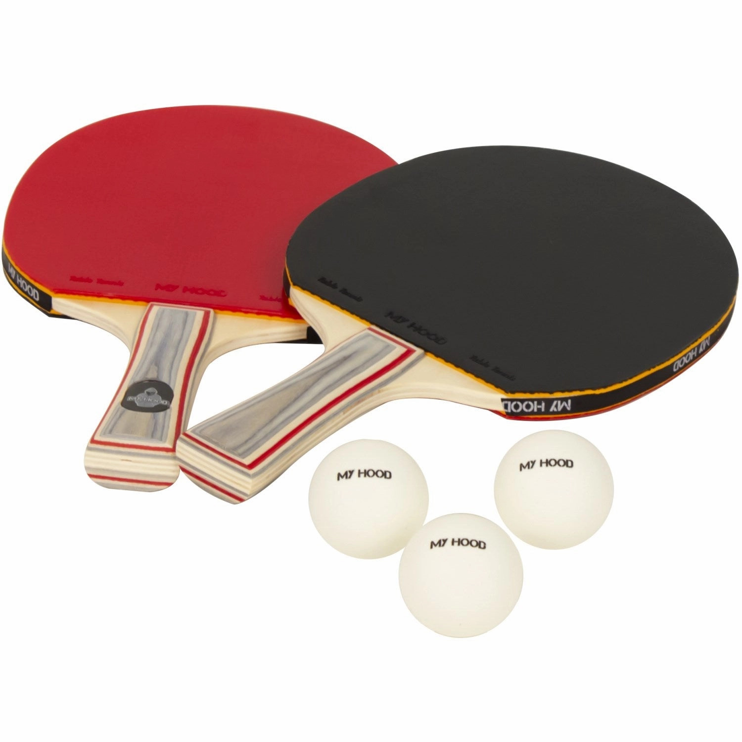 My Hood 2 Ping Pong Bats With 3 Balls