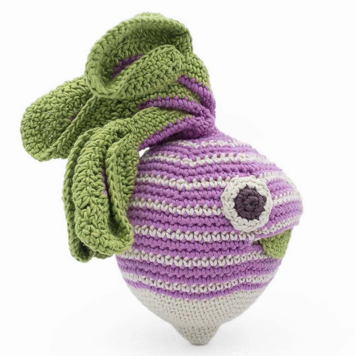 MyuM Ren Big Striped Turnip Rattle