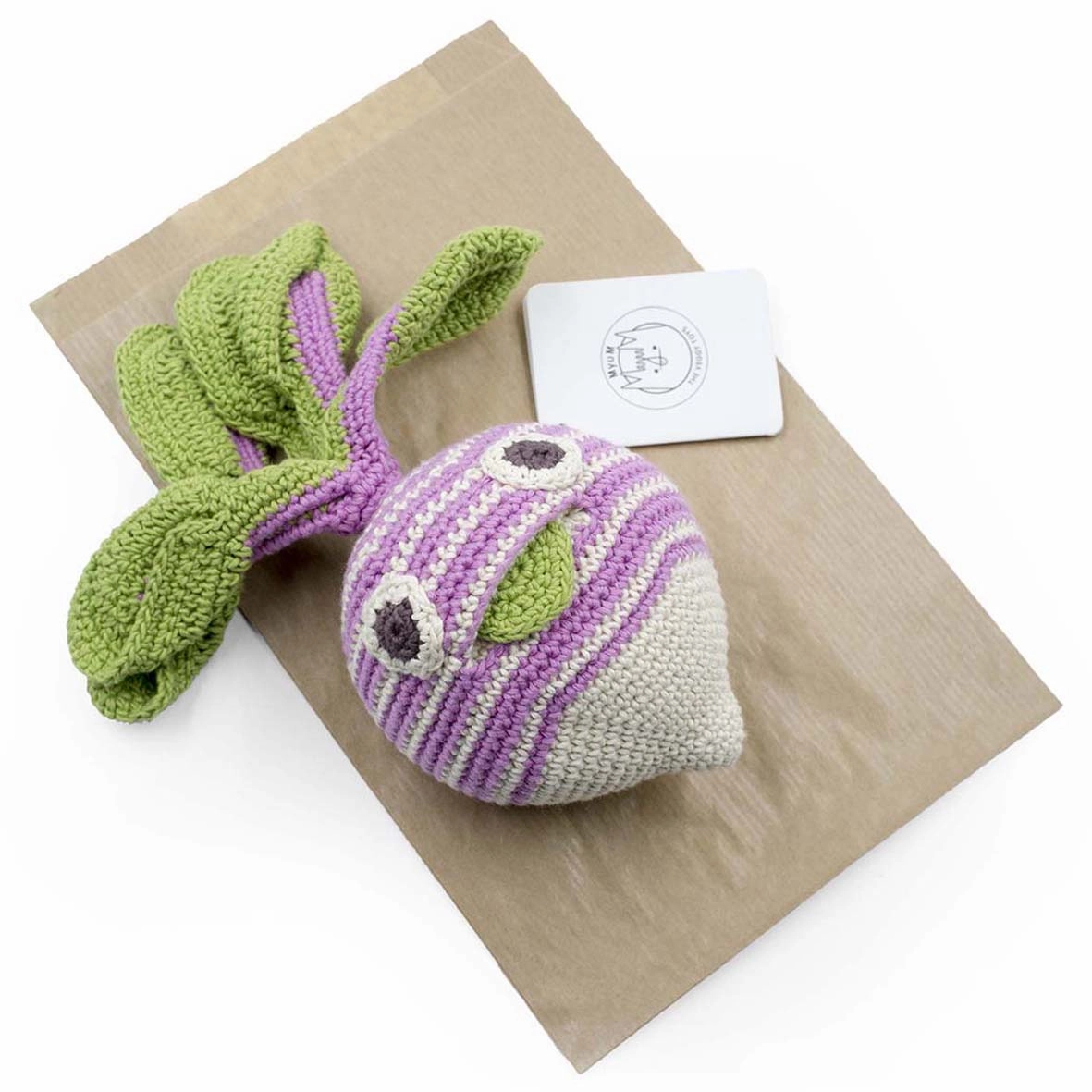 MyuM Ren Big Striped Turnip Rattle